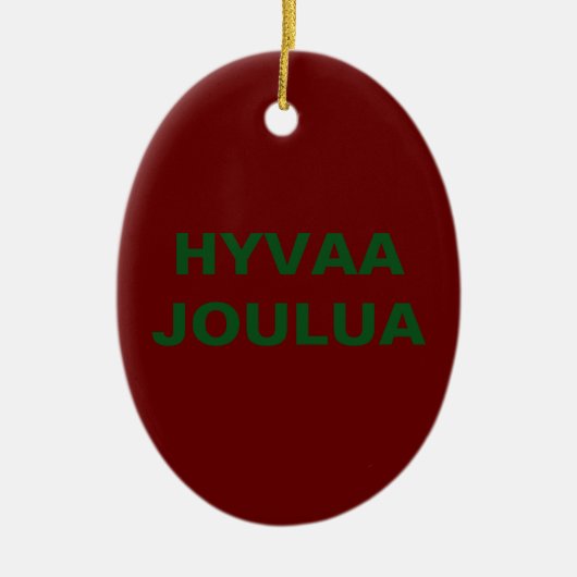 HYVAA JOULUAON OP BACK/FINSE FOTO FRONT KERAMISCH ORNAMENT (Voorkant)
