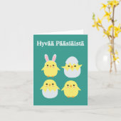 Hyvää Pääsiäistä, Fins Happy Easter Kaart (Gele Bloem)