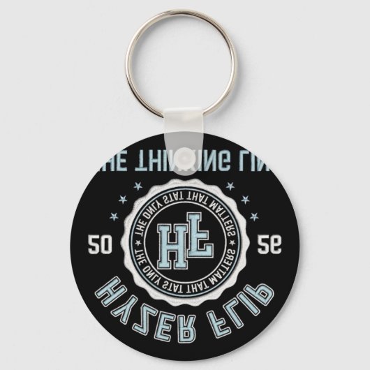 Hyzer Flip Thinking Line Disc Golf Crest Sleutelhanger (Voorkant)