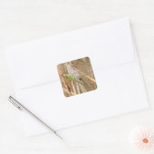 I1 Groene Libel Vierkante Sticker (Envelop)