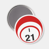 I21 bingobal koelkastmagneet magneet (Voorkant / Achterkant)