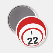 I22 bingobal koelkastmagneet magneet (Voorkant / Achterkant)