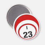 I23 bingobal koelkastmagneet magneet (Voorkant / Achterkant)