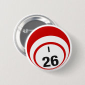 I26 Bingo Ball-knop Ronde Button 5,7 Cm (Voorkant /achterkant)