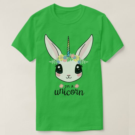 I39m A Unicornschattige bunny unicorn T-shirt (Design voorkant)
