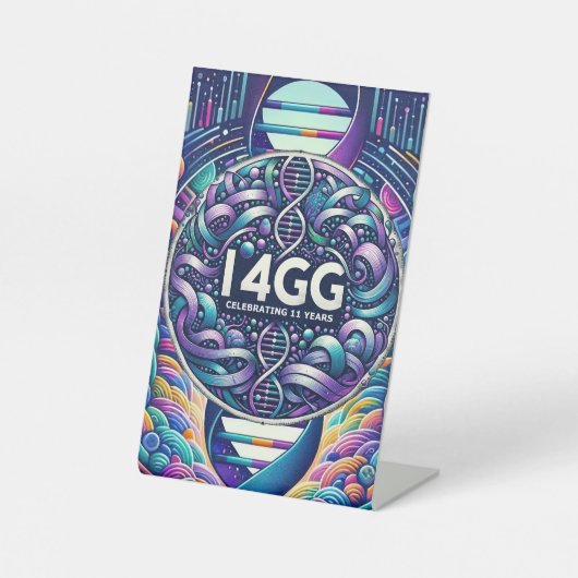 I4GG 2025 RECLAMEBORD MET VOETSTUK (Voorkant)