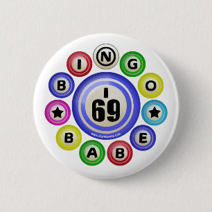 I69 Bingo Babe Ronde Button 5,7 Cm