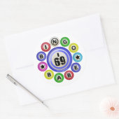 I69 Bingo Babe Ronde Sticker (Envelop)