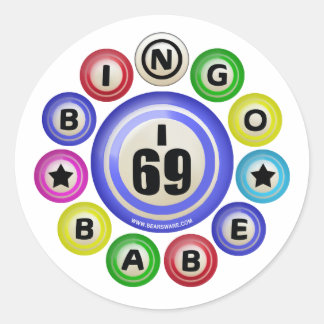 I69 Bingo Babe Ronde Sticker