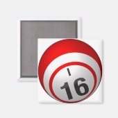 I 16 bingobalmagneet magneet (Voorkant / Achterkant)