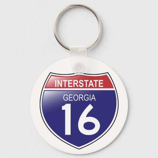 I-16 Georgia Sleutelhanger (Voorkant)
