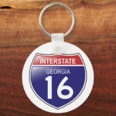 I-16 Georgia Sleutelhanger (Voorkant)