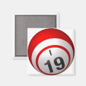 I 19 bingobalmagneet magneet (Voorkant / Achterkant)