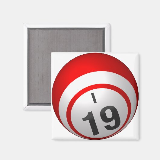 I 19 bingobalmagneet magneet (Voorkant / Achterkant)