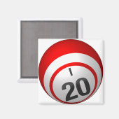 I 20 bingobalmagneet magneet (Voorkant / Achterkant)