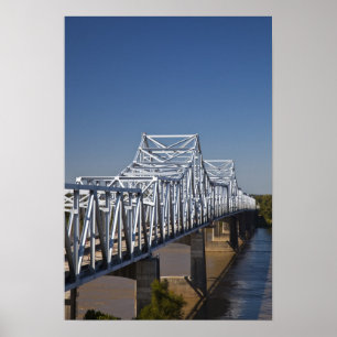 I-20 Highway brug over Mississippi Rivier, Poster
