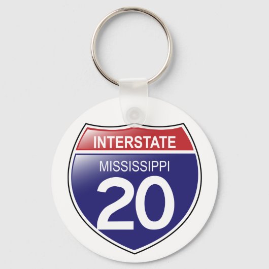 I-20 Mississippi Sleutelhanger (Voorkant)