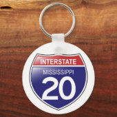 I-20 Mississippi Sleutelhanger (Voorkant)