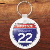 I-22 Mississippi Sleutelhanger (Voorkant)