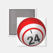 I 24 bingobalmagneet magneet (Voorkant / Achterkant)