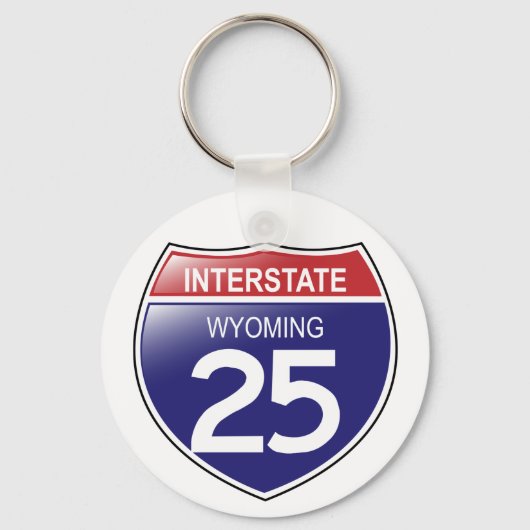 I-25 Wyoming Sleutelhanger (Voorkant)