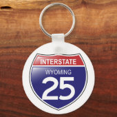 I-25 Wyoming Sleutelhanger (Voorkant)