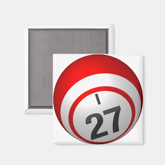 I 27 bingobalmagneet magneet (Voorkant / Achterkant)