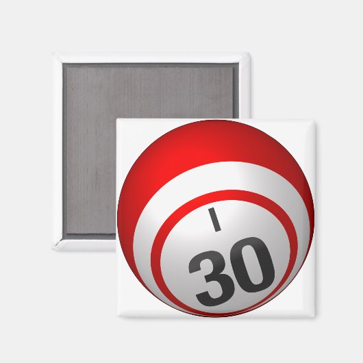I 30 bingobalmagneet magneet (Voorkant / Achterkant)
