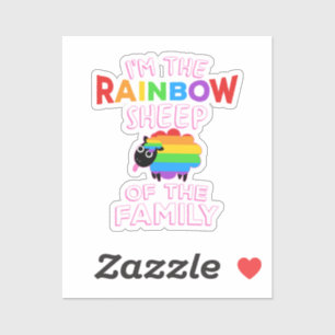 I_39_m Het regenboogschaap van de familie - LGBT G Sticker