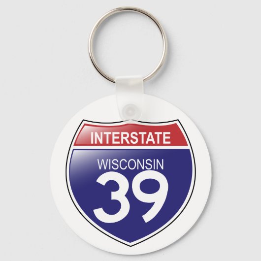 I-39 Wisconsin Sleutelhanger (Voorkant)