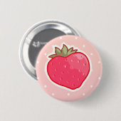 I <3 aardbeien ronde button 5,7 cm (Voorkant /achterkant)
