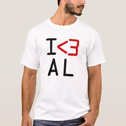 I < 3 AL T-SHIRT (Voorkant)