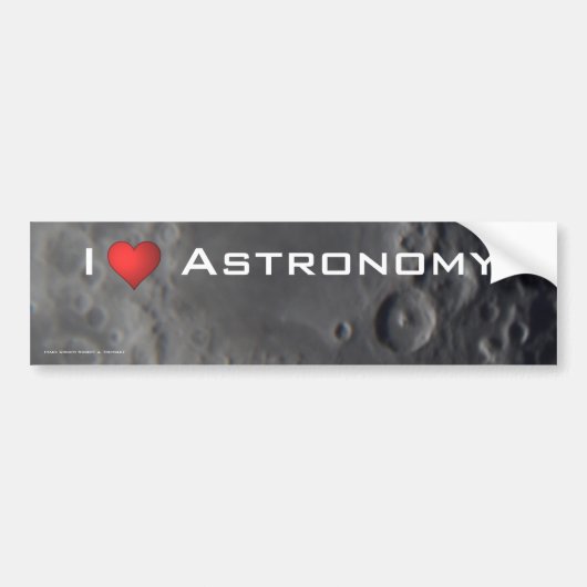 I <3 Astronomie - Lunar Surface Bumpersticker (Voorkant)