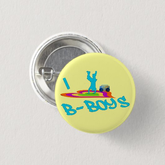 I <3 B-Boys Button (Voorkant /achterkant)