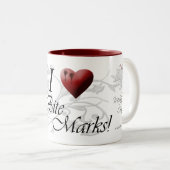 I <3 bite Marks Tweekleurige Koffiemok (Voorkant rechts)