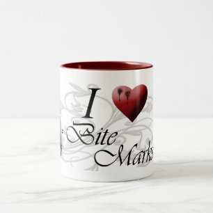 I <3 bite Marks Tweekleurige Koffiemok