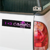 I <3 Cavegirls Bumpersticker (Op Truck)