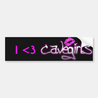 I <3 Cavegirls Bumpersticker