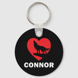 I <3 Connor Black Round One-Sided Sleutelhanger
