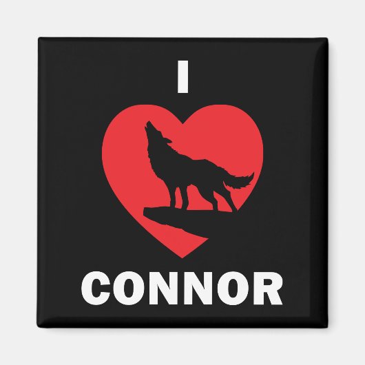 I <3 Connor Magnet Zwart (Voorkant)