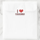 I <3 Cougars Ronde Sticker (Tas)