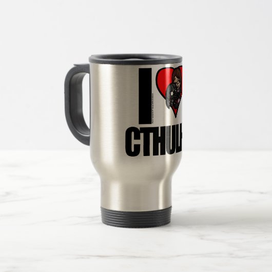 I <3 Cthulhu Travel Mug Reisbeker (Voorkant links)