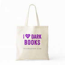 I <3 Dark Books Canvas tas