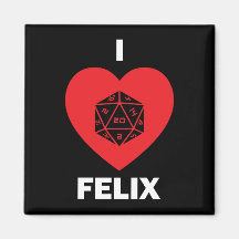 I <3 Felix magneet (donker)