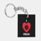I <3 Felix Sleutelhanger (donker) (Voorkant Links)
