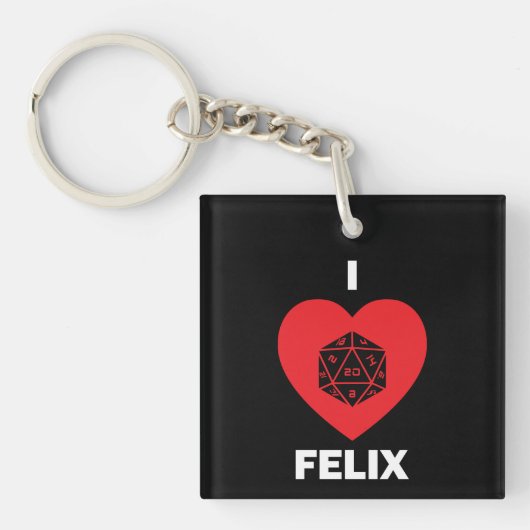 I <3 Felix Sleutelhanger (donker) (Voorkant)
