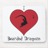 I <3 Gegenereerde Dragons Muismat (Voorkant)