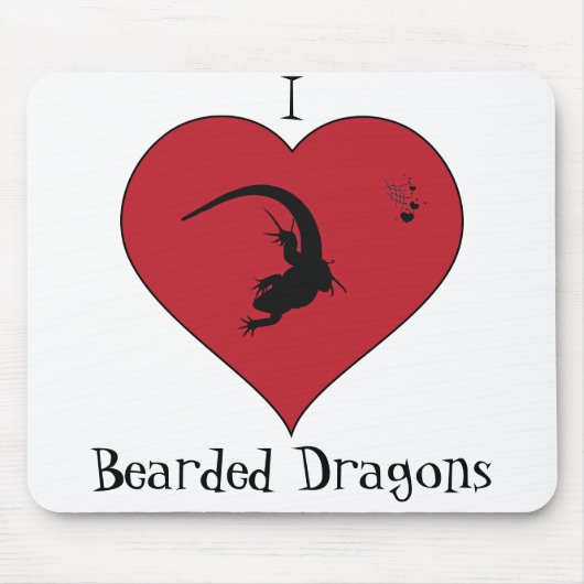 I <3 Gegenereerde Dragons Muismat (Voorkant)