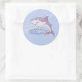 I <3 Haaien: Groot wit Ronde Sticker (Tas)