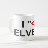 I "<3" HELVETICA Mok (Voorkant links)